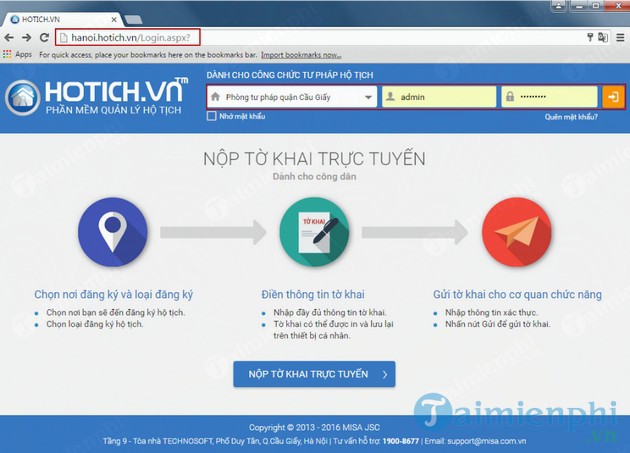 Phần mềm quản lý hộ tịch HOTICH.VN