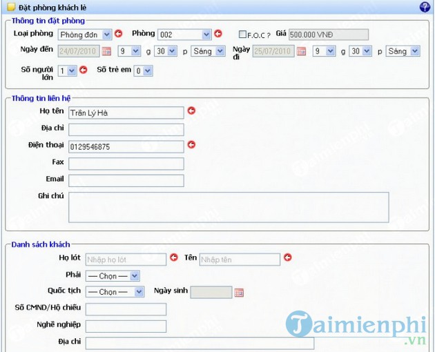 Phần mềm quản lý khách sạn Việt AZ
