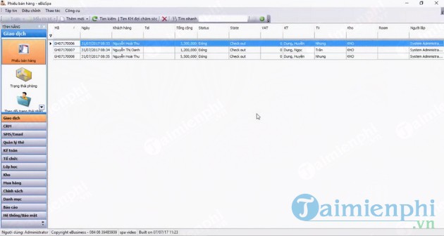 Phần mềm quản lý spa EBIZSPA