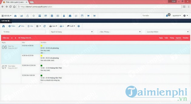 Phần mềm quản lý spa SINNOVA SALON