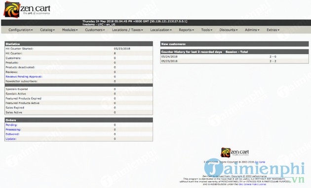 Phần mềm thương mại điện tử Zen Cart
