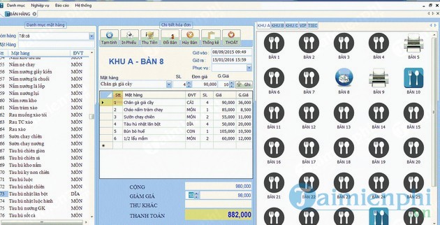 Phần mềm quản lý quán ăn Tín Nghệ