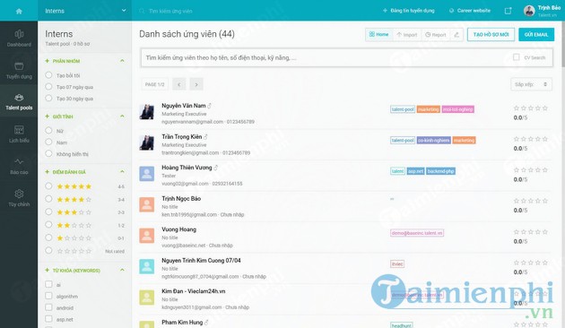 Phần mềm quản lý tuyển dụng Applicant Tracking System