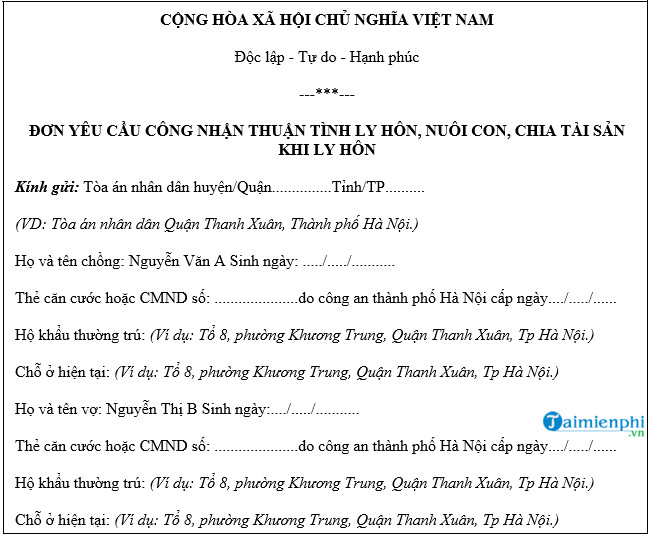don ly hon thuan tinh moi nhat