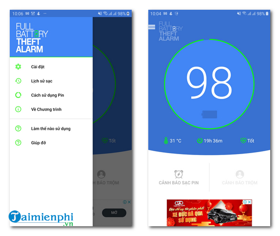 tai full battery & theft alarm