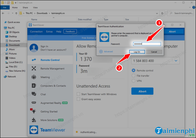 cach dung teamviewer tren may tinh