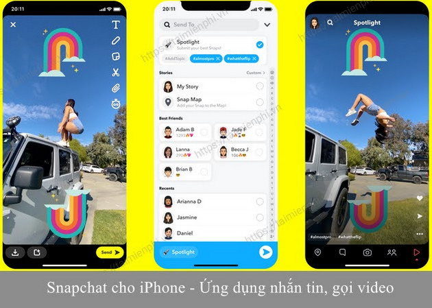 snapchat cho iphone