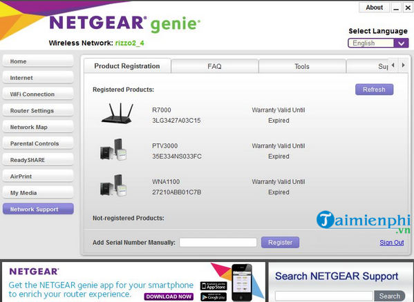 tai netgear genie