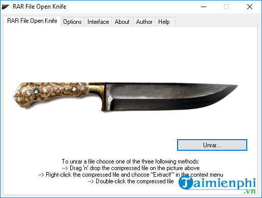 RAR File Open Knife