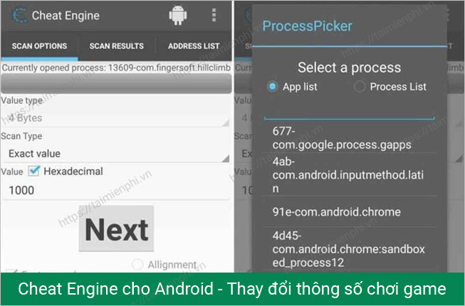 tai cheat engine cho android