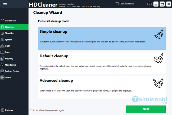 Tải HDCleaner