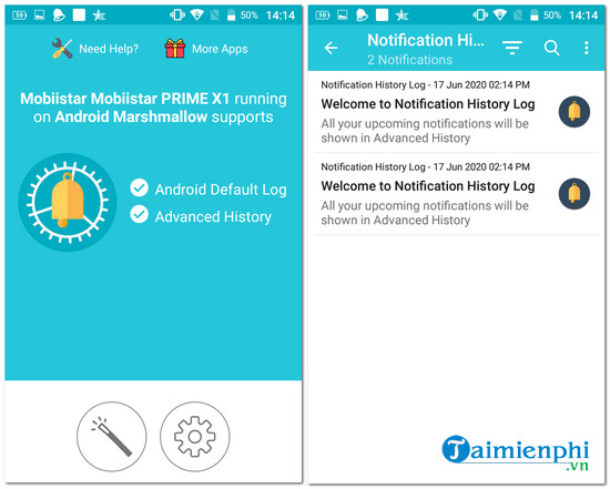 download Notification History Log