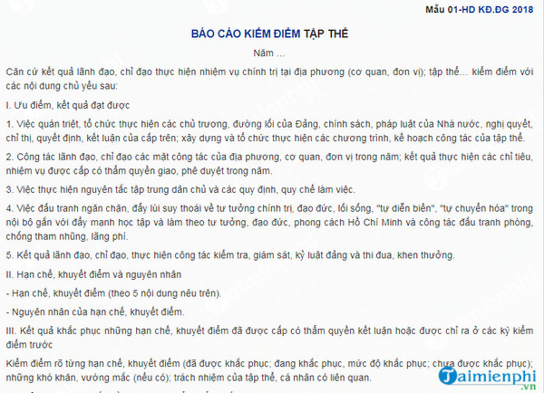 mau bao cao kiem diem tap the